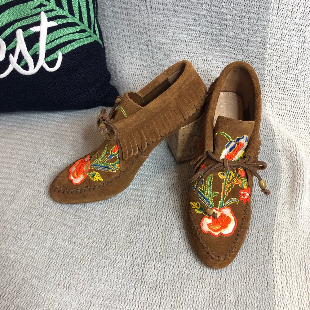 NWOT Tory Burch Moccasin Booties